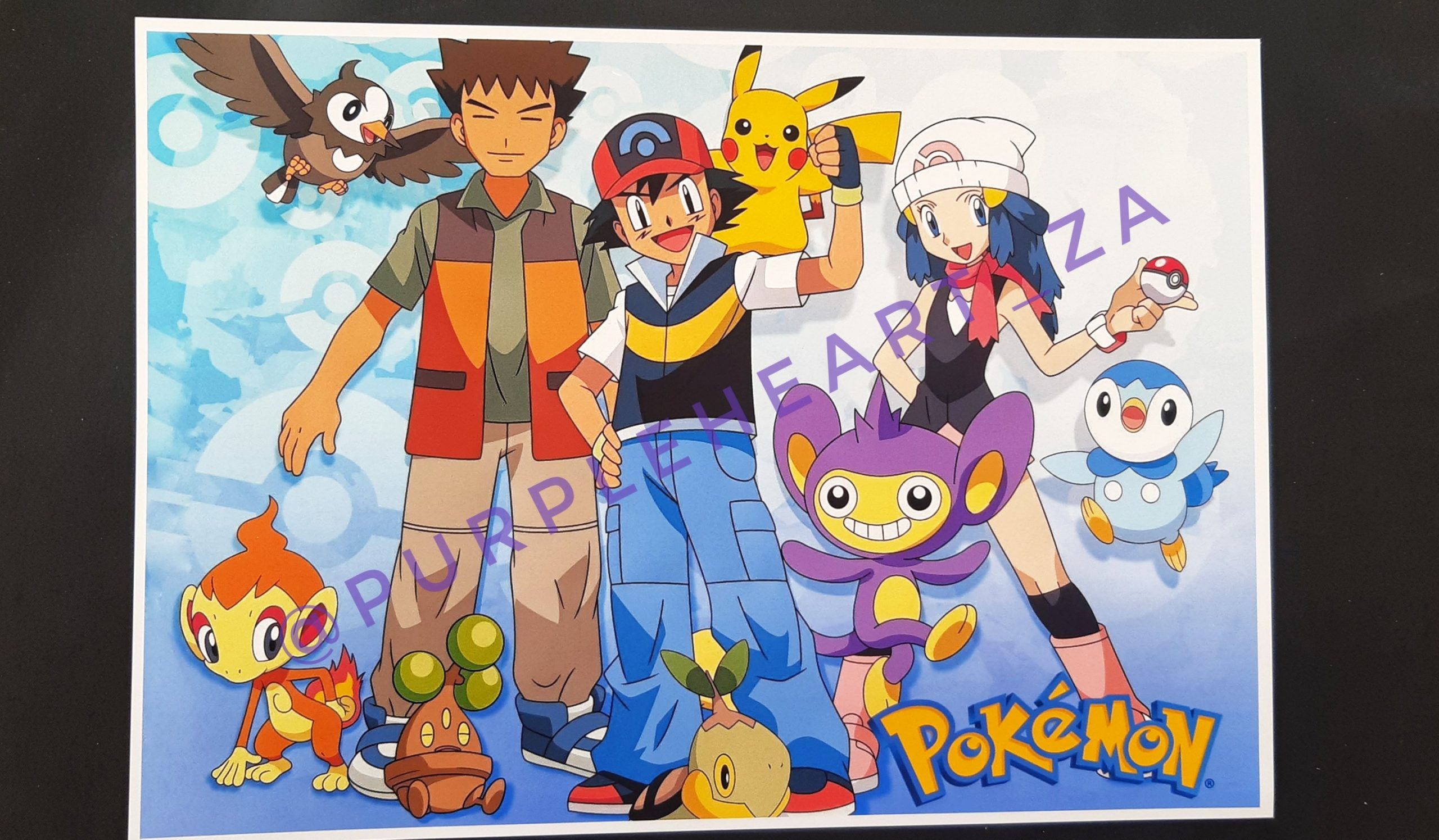 Pokémon A4 Poster - Purple Heart